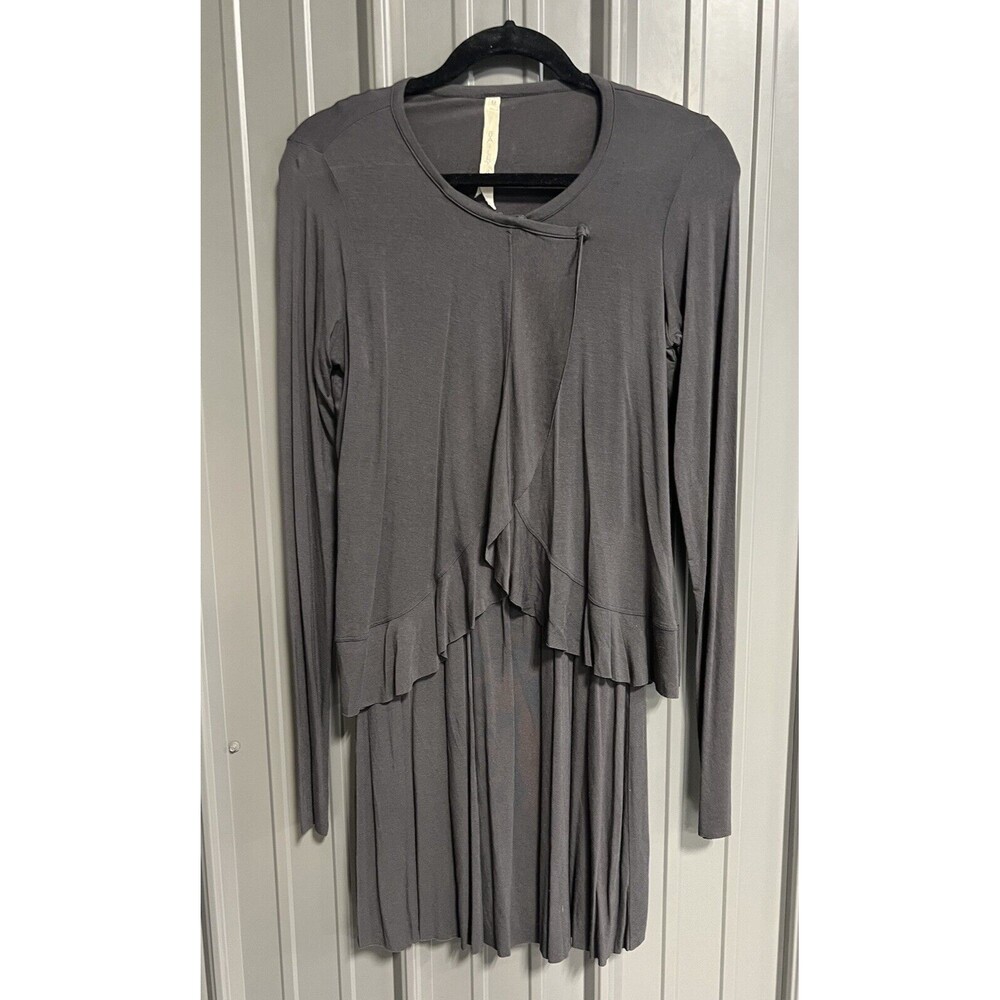 Bailey 44 Dress 2-Piece Layered Removeable TopTank Dress Grey Size Medium